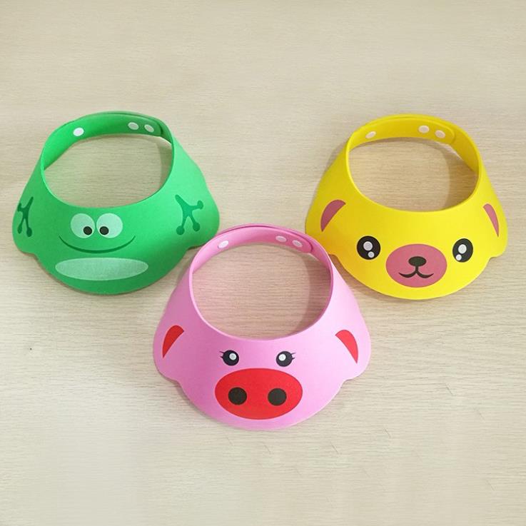 Mũ Tắm Bé, Nón Gội Đầu Che Nước Cho Bé, Chất Liệu Xốp Mút Co Giãn Mềm, Nhẹ Êm Đầu - K62