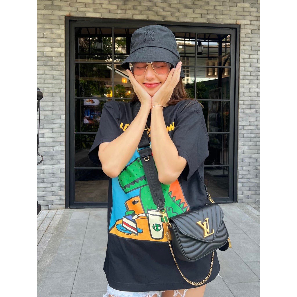 Áo thun LEVENTS Funny Crocodile/ Black tee local brand nam nữ form rộng