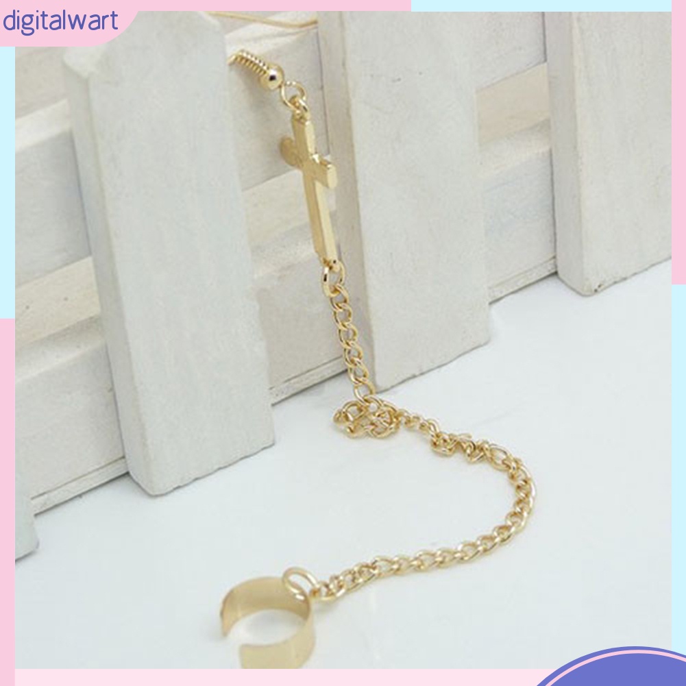 Khuyên Vành Tai Kim Loại Hình Chữ Thập Thời Trang Cho Nữ