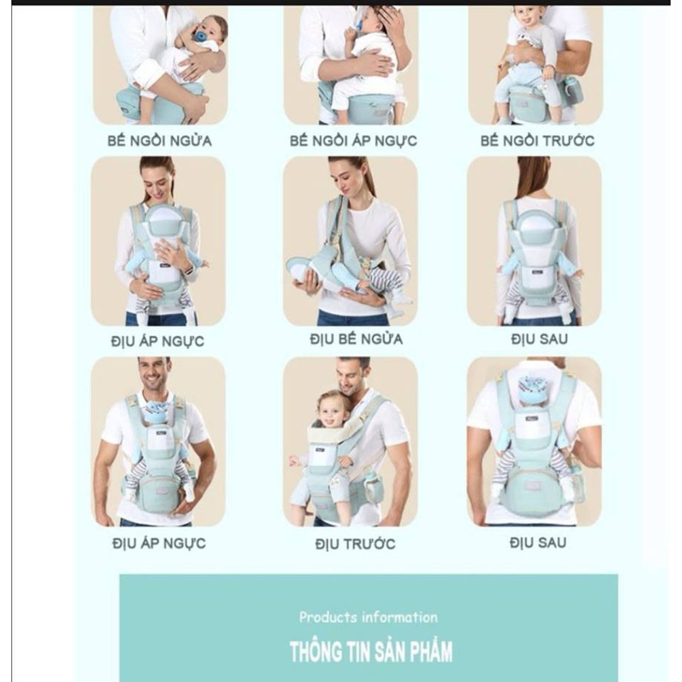 (BẢO HÀNH 2 NĂM) Địu AIXINTU FOR BABY, Địu em bé, địu cho bé từ 0-36 tháng