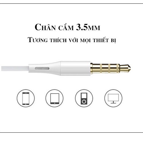 Tai nghe có dây nhét tai Earldom ET - E60 đầu jack 3.5 kết nối điện thoại laptop PC