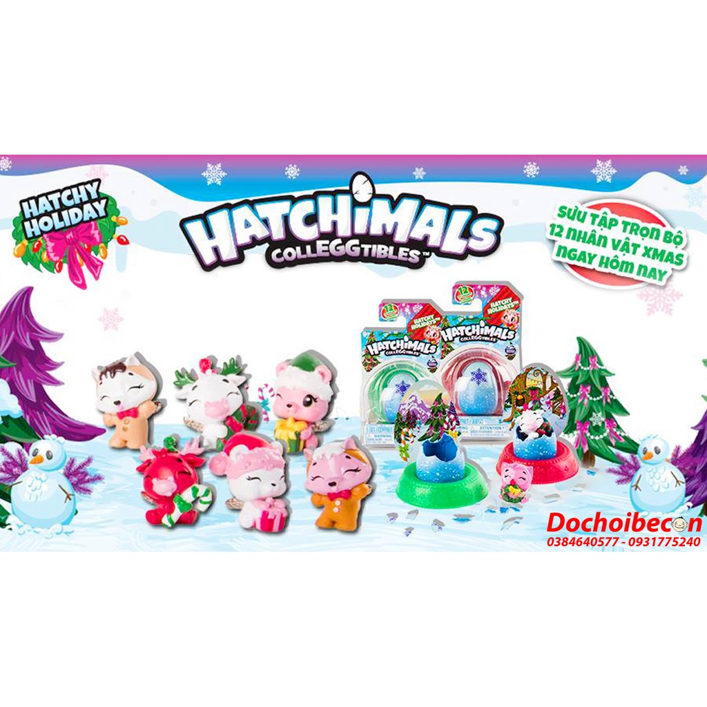 Trứng Hatchimals Mini Phiên Bản Xmas Hatchimal Hatchy Holiday 