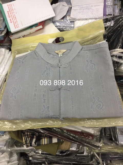 Áo đũi dài tay cổ tàu nam trung niên tặng bố