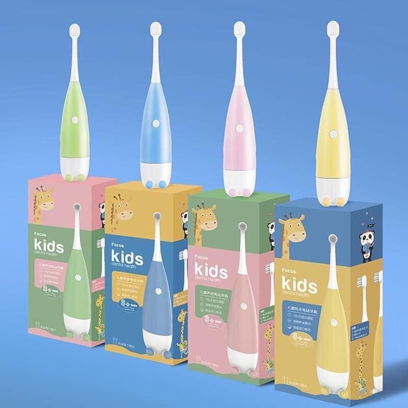 Bàn Chải Điện Cho Bé Focus Kids Sạch Răng Tiện Lợi Chống Nước IPX5 ❤️RẺ VÔ ĐỊCH❤️ Máy Đánh Răng Tự Động Cho Bé