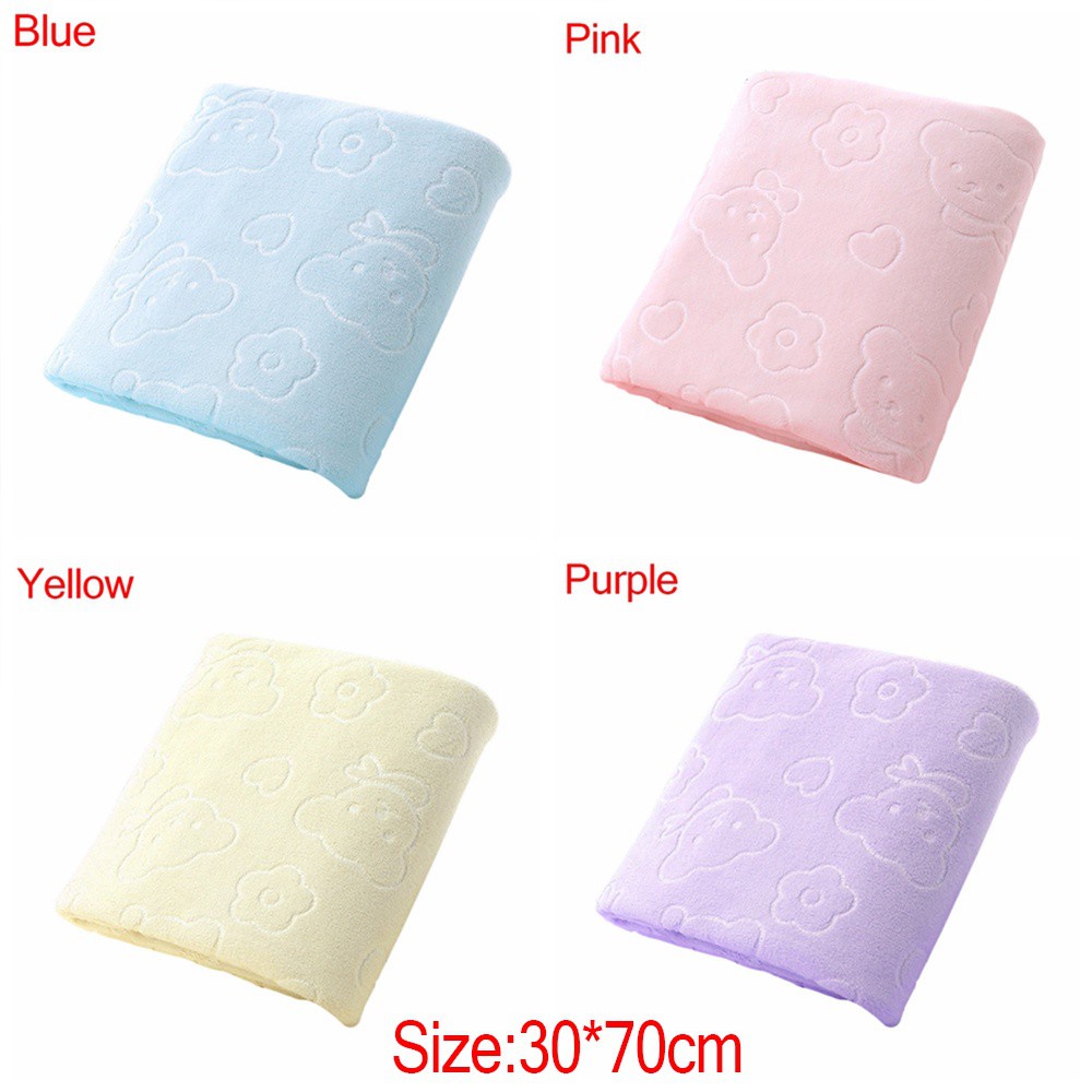 FUTURE Soft Shower Cloth Comfort Absorbent Bath Towels Bear Shape Microfiber Durable Antibacterial Dry Body/Multicolor