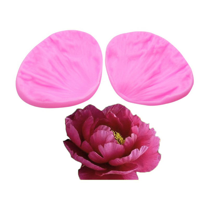 Khuôn silicon hình hoa mẫu đơn làm bánh kẹo tiện dụng DIY