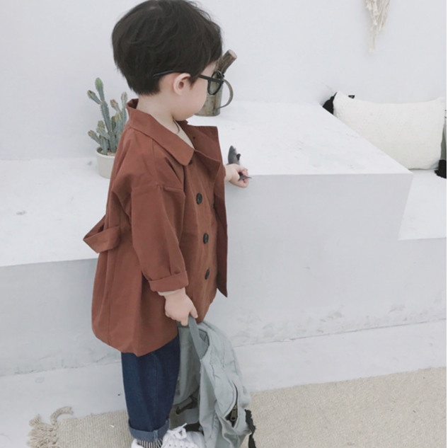 [Babycat Hàng Có Sẵn Áo Khoác Dài Trung Bình Phong Cách Nhật Bản Hàn Quốc Mùa Thu Mới Mùa Thu Dành Cho Trẻ Em 2022