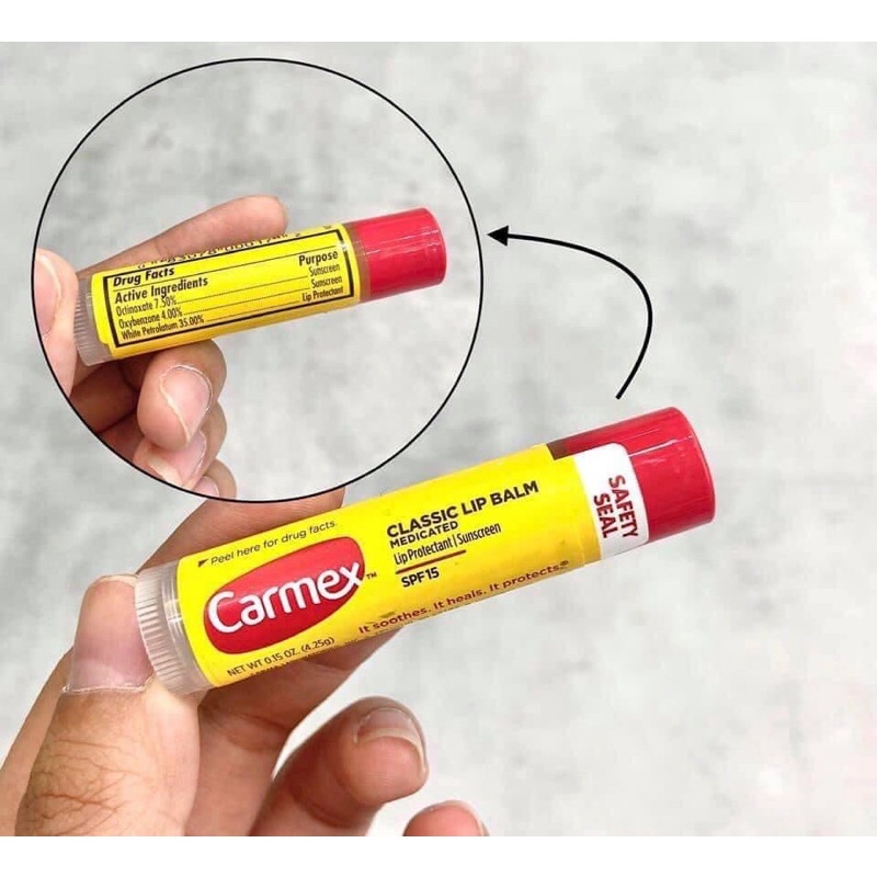 [BILL US] Son dưỡng môi carmex dạng thỏi SPF15 siêu cấp ẩm làm mềm môi