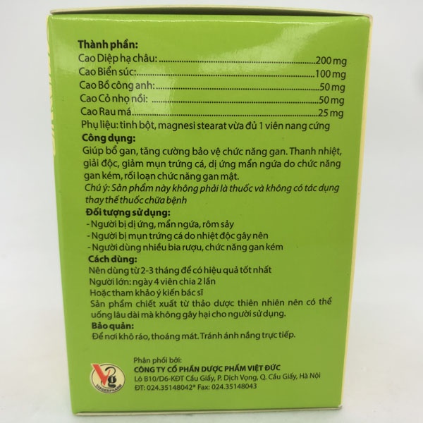Viên uống DƯỠNG CAN LINH- Tăng cường chức năng thải độc của gan