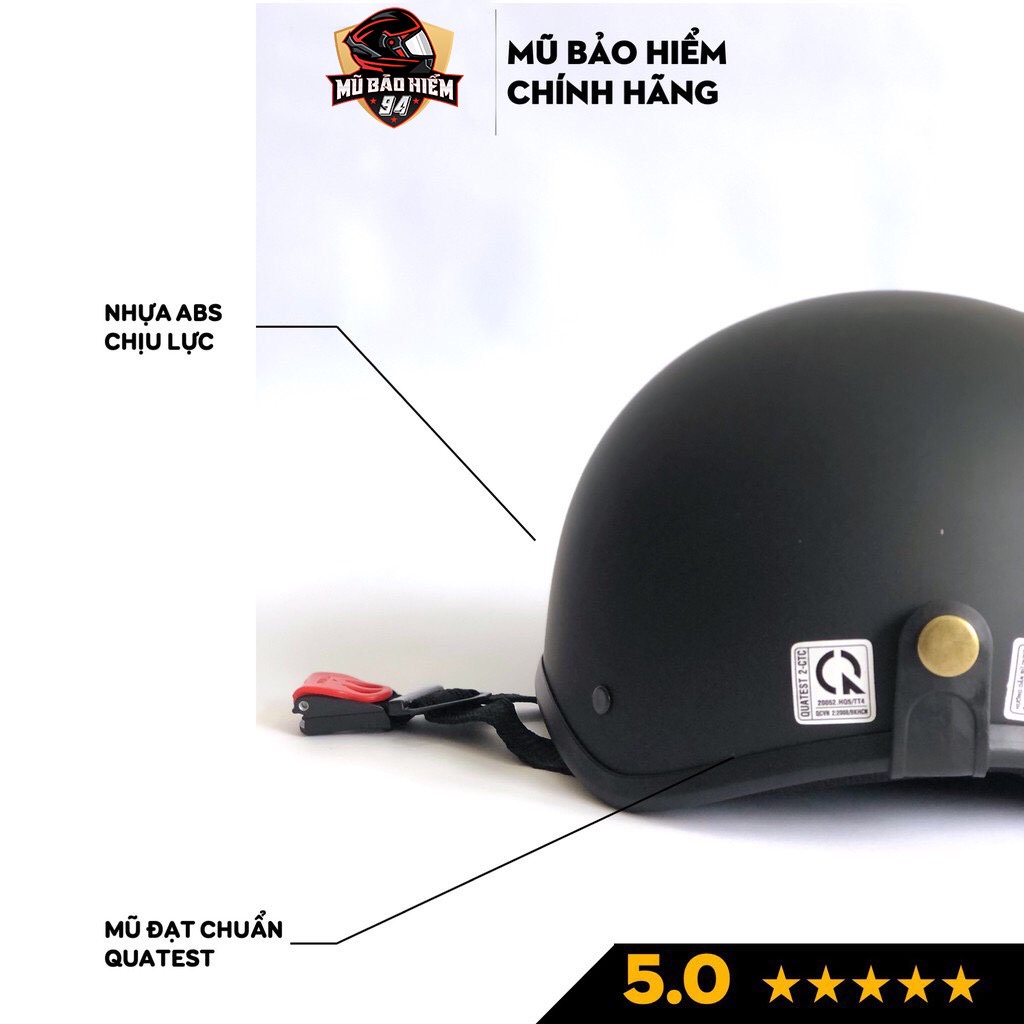 Mũ bảo hiểm nửa đầu nón 1/2 có kính nhiều tem siêu hot