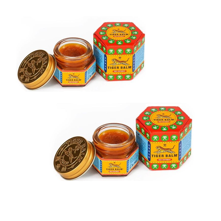 2 Tiger Balm Red 30g - Giảm đau nhức và bong gân - Tặng kèm cạo gió inox