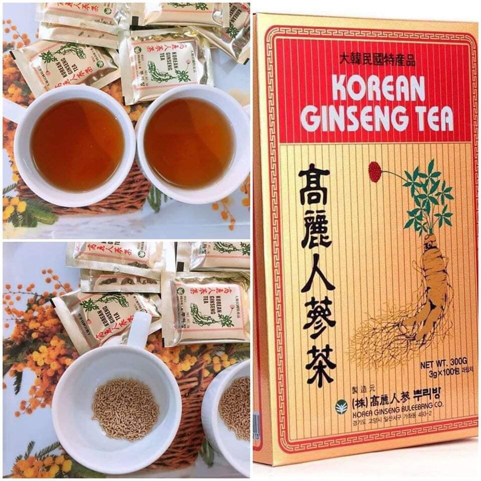 Trà Nhân Sâm Hàn Quốc Korean Ginseng Tea - Hộp 100 Gói x 3g