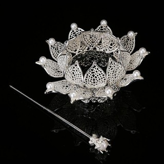 Cài tóc hoa sen DIY hanmade cổ trang