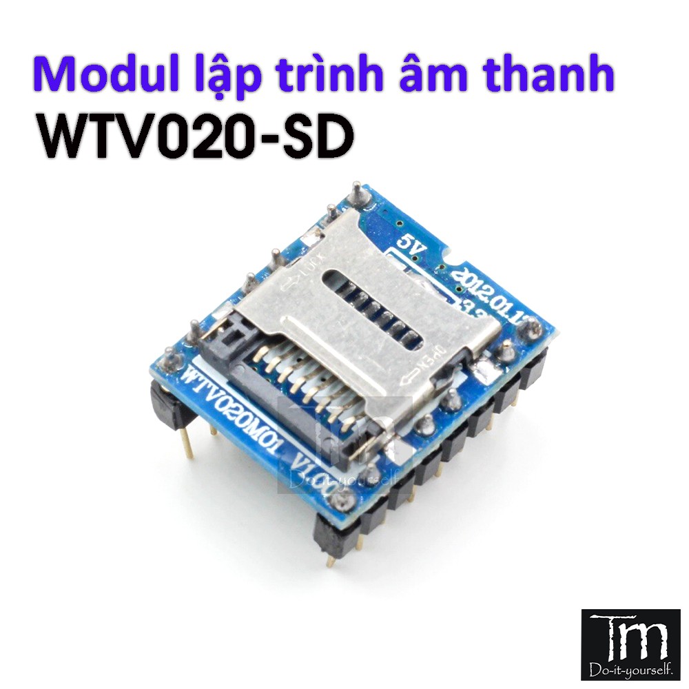 Modul Lập Trình Phát Nhạc WTV020 Thẻ Nhớ SD