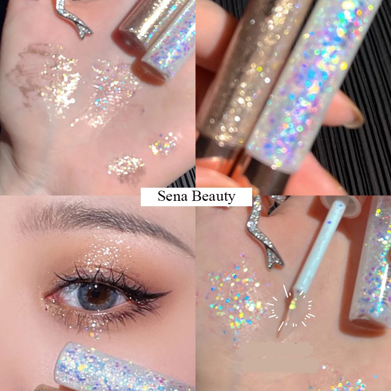 Thanh nhũ kim tuyến đầu nhỏ siêu lấp lánh Gella's Ngôi Sao Vỏ Hồng Sena Beauty