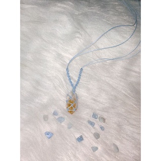 Vòng cổ Citrine macrame
