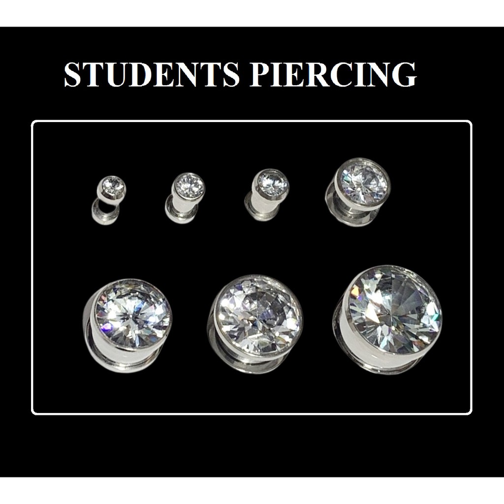 KHUYÊN NONG TAI INOX VIÊN ĐÁ TO CAO CẤP - KHUYÊN THÉP KO GỈ