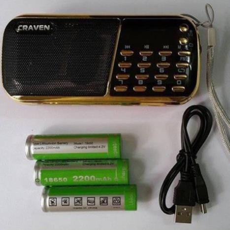 Máy nghe pháp, Loa Craven CR-836S/853 có khe cắm thẻ nhớ -USB /ĐÀI FM, phát kinh phật,học tiếngAnh, đài FM, BH: 6 tháng