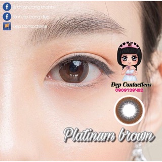 Lens nâu tự nhiên Platinum có cận