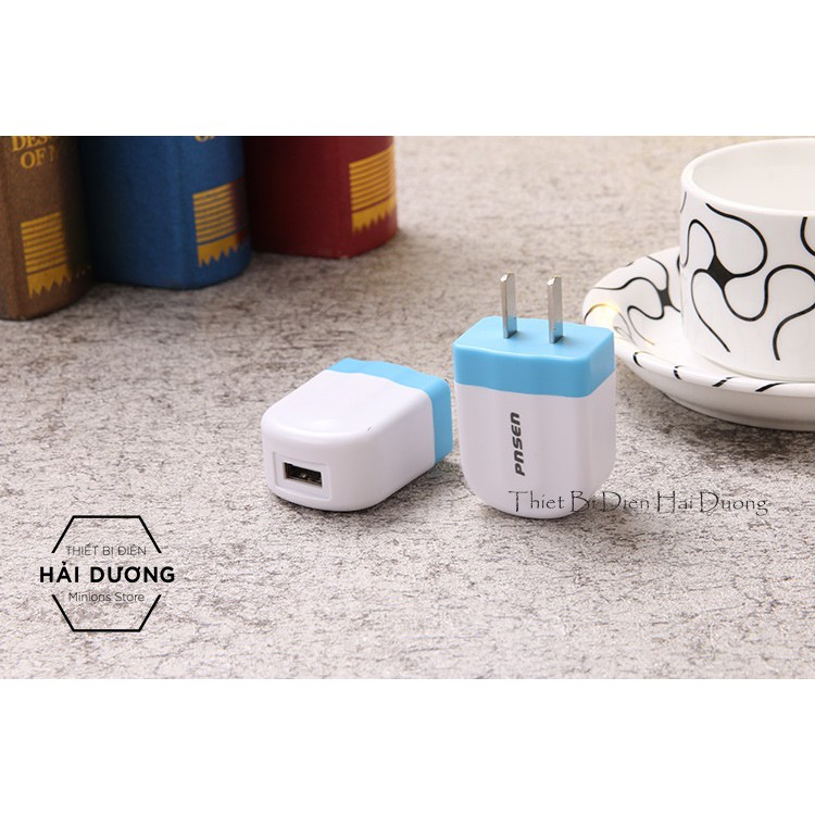 Củ sạc USB PNSEN dành cho điện thoại Android - Iphone - Thiết Bị Cắm Điện Có Dây USB 5V-1.2A