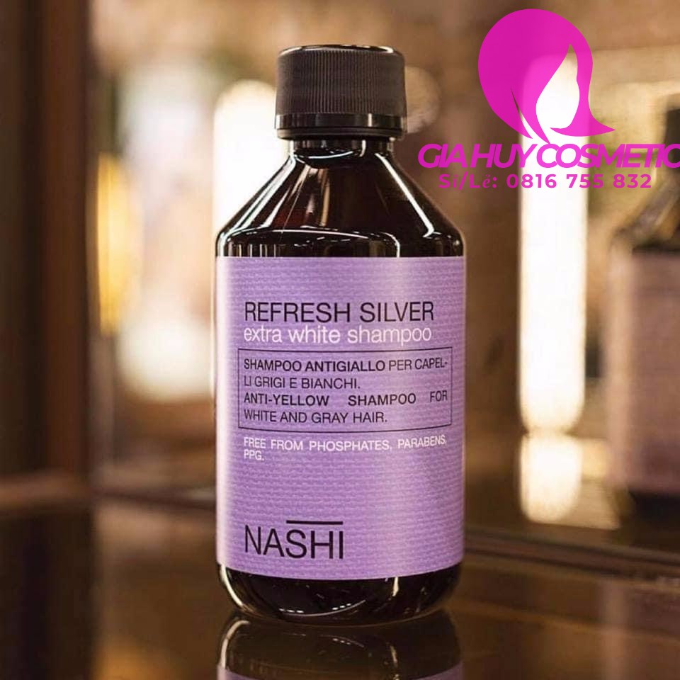 NASHI DẦU GỘI TÍM KHỬ VÀNG NASHI REFRESH SILVER 250 - 1000ML CHÍNH HÃNG