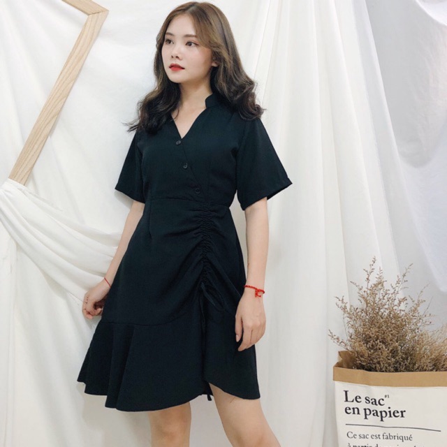 ĐẦM XINH RÚT DÂY PETTIE DRESS ĐỘC LẠ - ĐẦM XOÈ NHẸ PHÍA ĐUÔI ( KÈM ẢNH CHỤP CẬN ĐẦM )