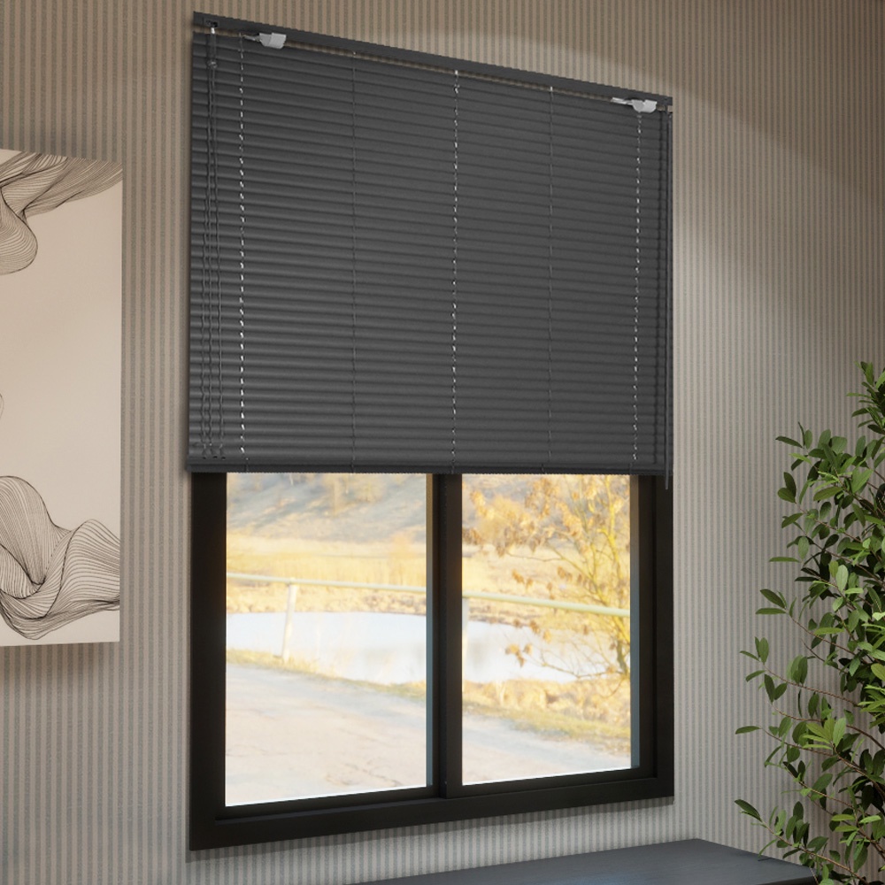 Homebase HLS Rèm/màn cửa cuốn VENETIAN bằng nhựa VINYL 120X160CM màu xám đậm