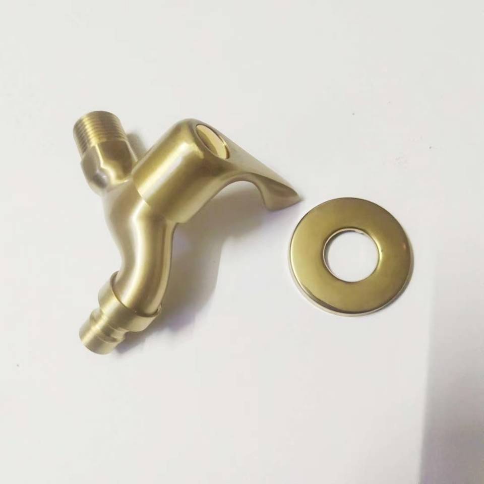 Vòi Nước Màu Vàng Hồng Cho Máy Giặt Gắn Tường