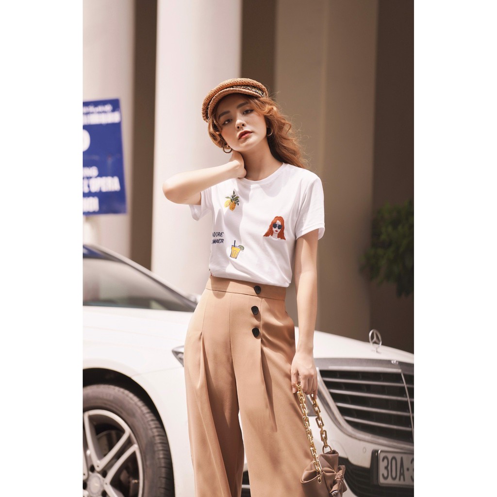 Quần cullote be 3 khuy méo 0QU3024 ADORE DRESS | BigBuy360 - bigbuy360.vn