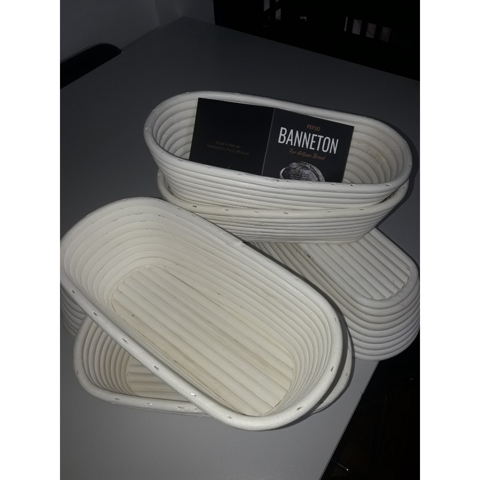 Rổ ủ bánh mỳ dạng oval, kích thước ủ cho 300 - 350gr bột