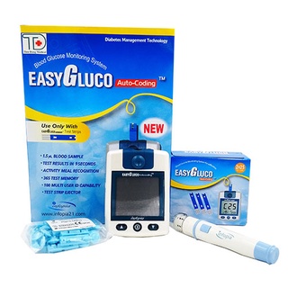 Máy đo đường huyết Easy Gluco Hàn quốc tự động code, Test tiểu đường cho kết quả chính xác 99% [Bluesky store]]