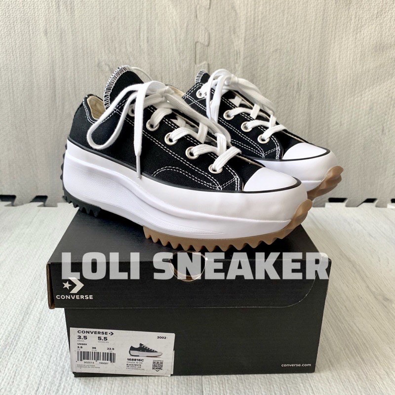 (Loli Store) Giày CVS x JW Anderson Run Star Hike - Đen - Thấp cổ - Chất lượng tiêu chuẩn