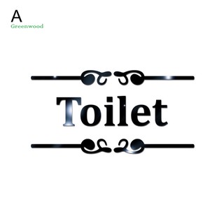 Sticker dán cửa kiểu chữ Toilet bằng acrylic 3D cho khách sạn