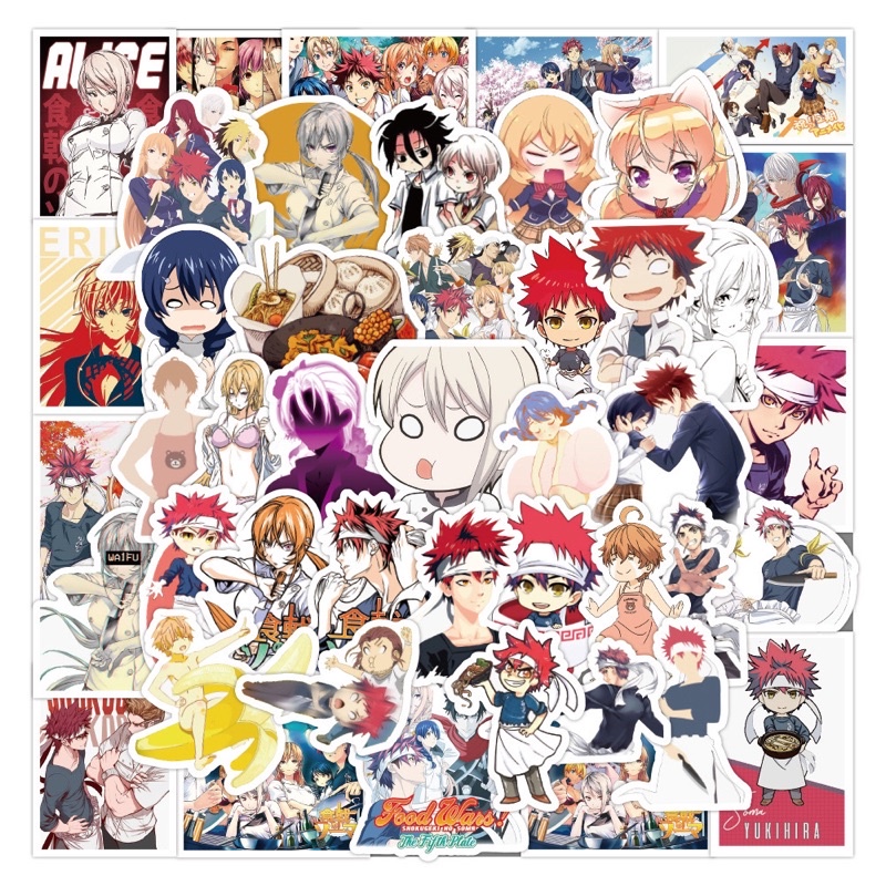 30-60 Sticker vua đầu bếp food wars shokugeki no Soma/ hình dán vua đầu bếp Food wars
