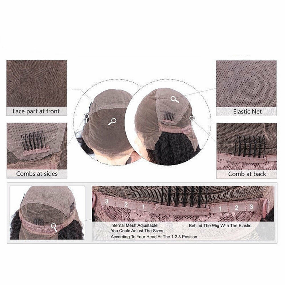 Tóc Giả Xoăn Dài Màu Đen Tự Nhiên 26 Inch