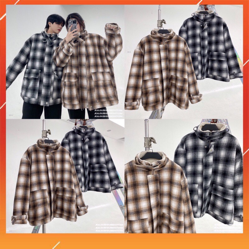 Áo jacket kẻ lót lông MRC 5512 | BigBuy360 - bigbuy360.vn