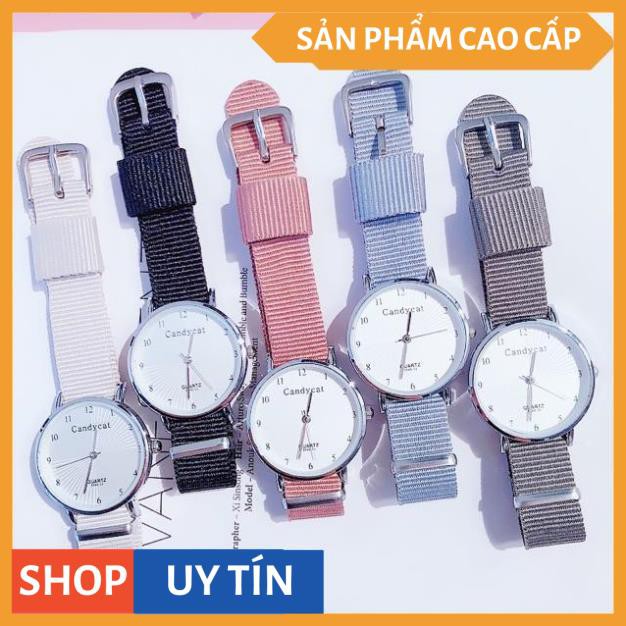 ĐỒNG HỒ NỮ CANDYCAT DÂY THỂ THAO LOẠI VẢI MẶT SỐ PHONG CÁCH HÀN QUỐC [HÀNG CAO CẤP]