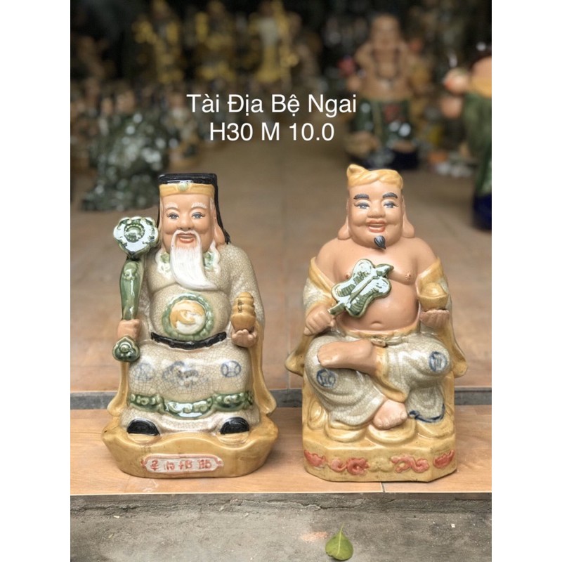 Bộ ông Thần tài thổ địa men rạn Bát Tràng