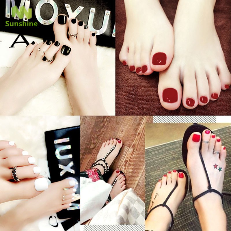 Set 24 Móng Chân Giả Kèm Keo Dán