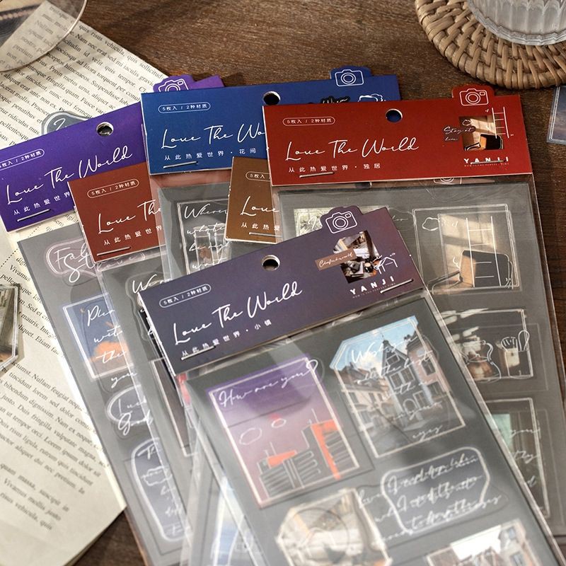 Set 5 tờ sticker Love The World