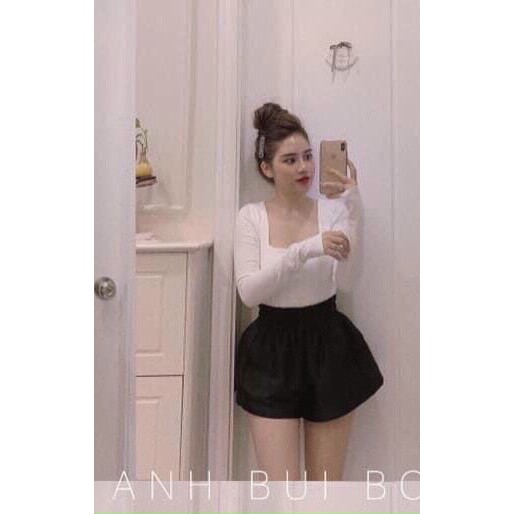 Áo croptop cổ chữ U_Xưởng May Quang Anh