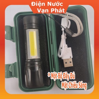 Đèn pin mini bóng led  Pin Xạc Siêu Sáng (Nhiều Chế Độ Chiếu Sáng)Chống Nước Cho Dã Ngoại