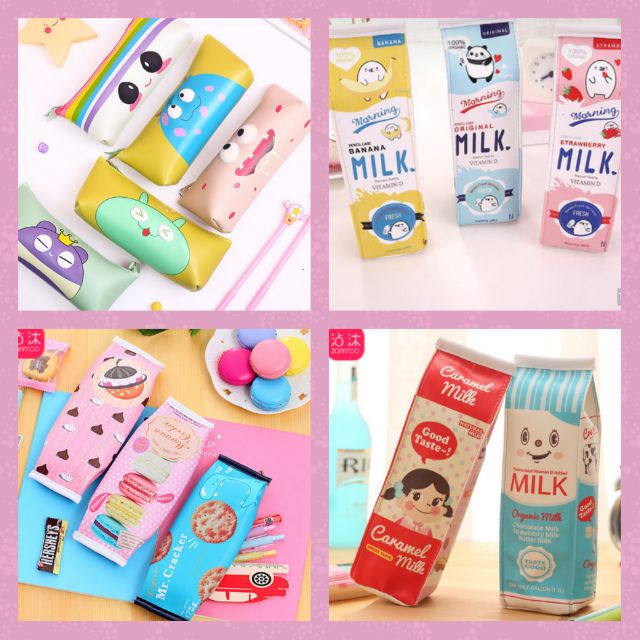 Combo túi bút và bút cute