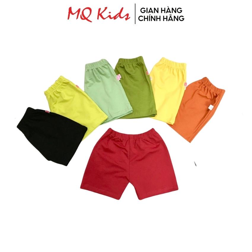 Quần đùi cộc cho bé MQ kids thun cotton 100% màu trơn dễ thương