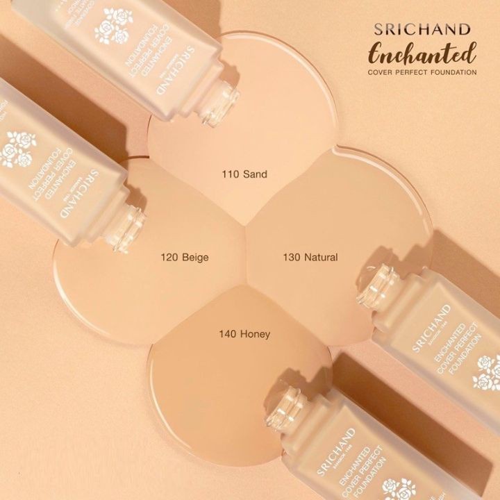 [Mã 55FMCGSALE1 giảm 10% đơn 250K] Kem Nền Srichand Enchanted Cover Perfect Foundation SPF35 PA+++ 30ml