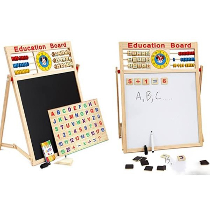 Bảng nam châm edu cho bé - Bảng từ 2 mặt Education Board và bộ chữ số cho bé