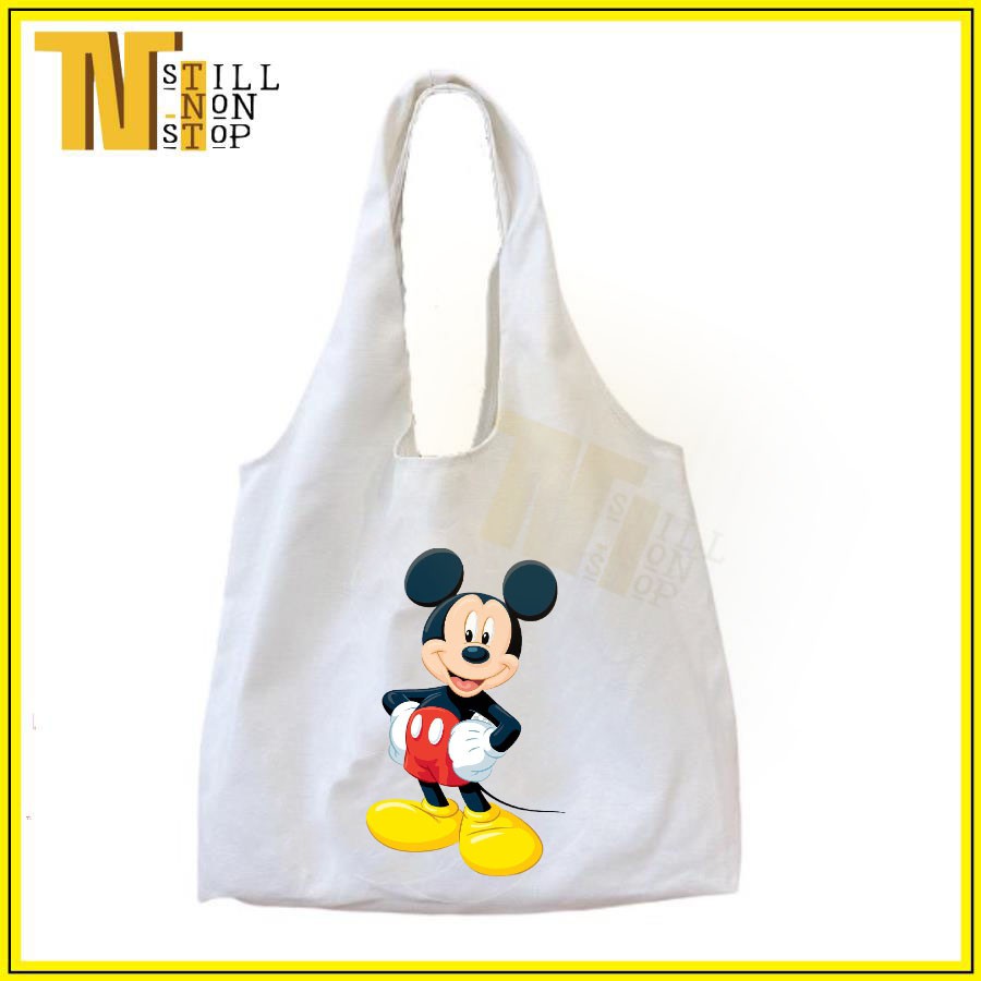 Túi đeo vai (VẢI CANVAS MỀM - QUAI LIỀN) - CHUỘT MICKEY