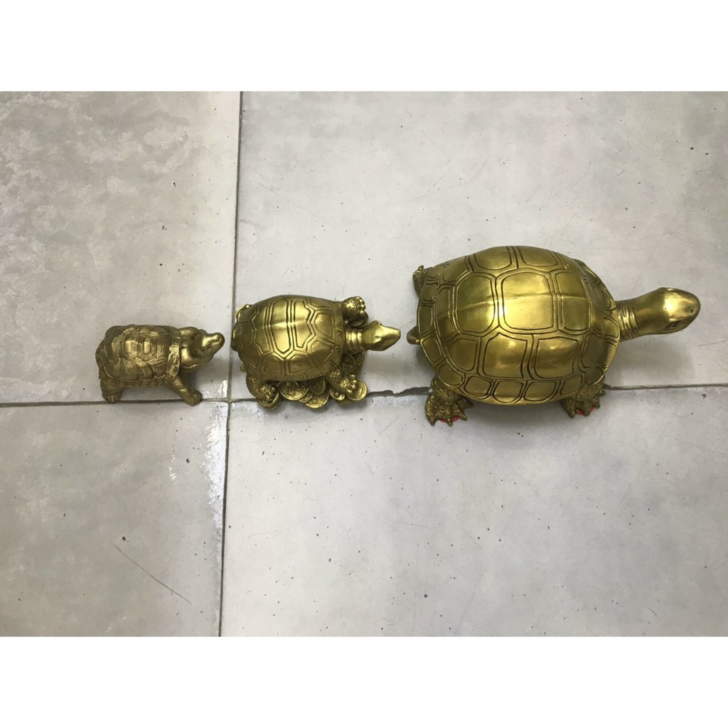 Tượng Rùa Mai Bóng Trấn Trạch Trừ Ta Hoá Sát Vật Phẩm Phong Thuỷ Bằng Đồng