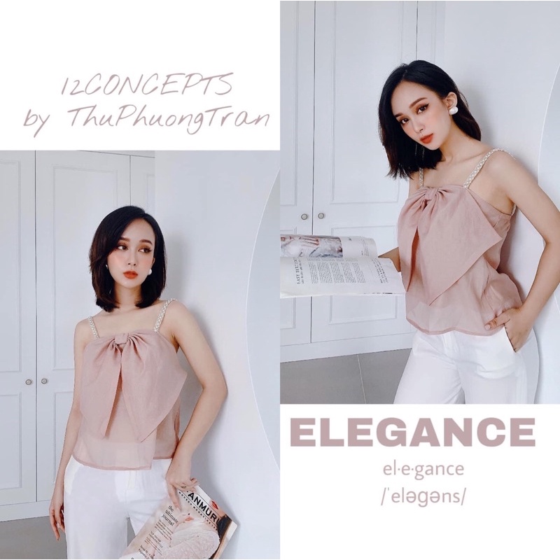[ SALE OFF ] Áo hai dây nơ ngực