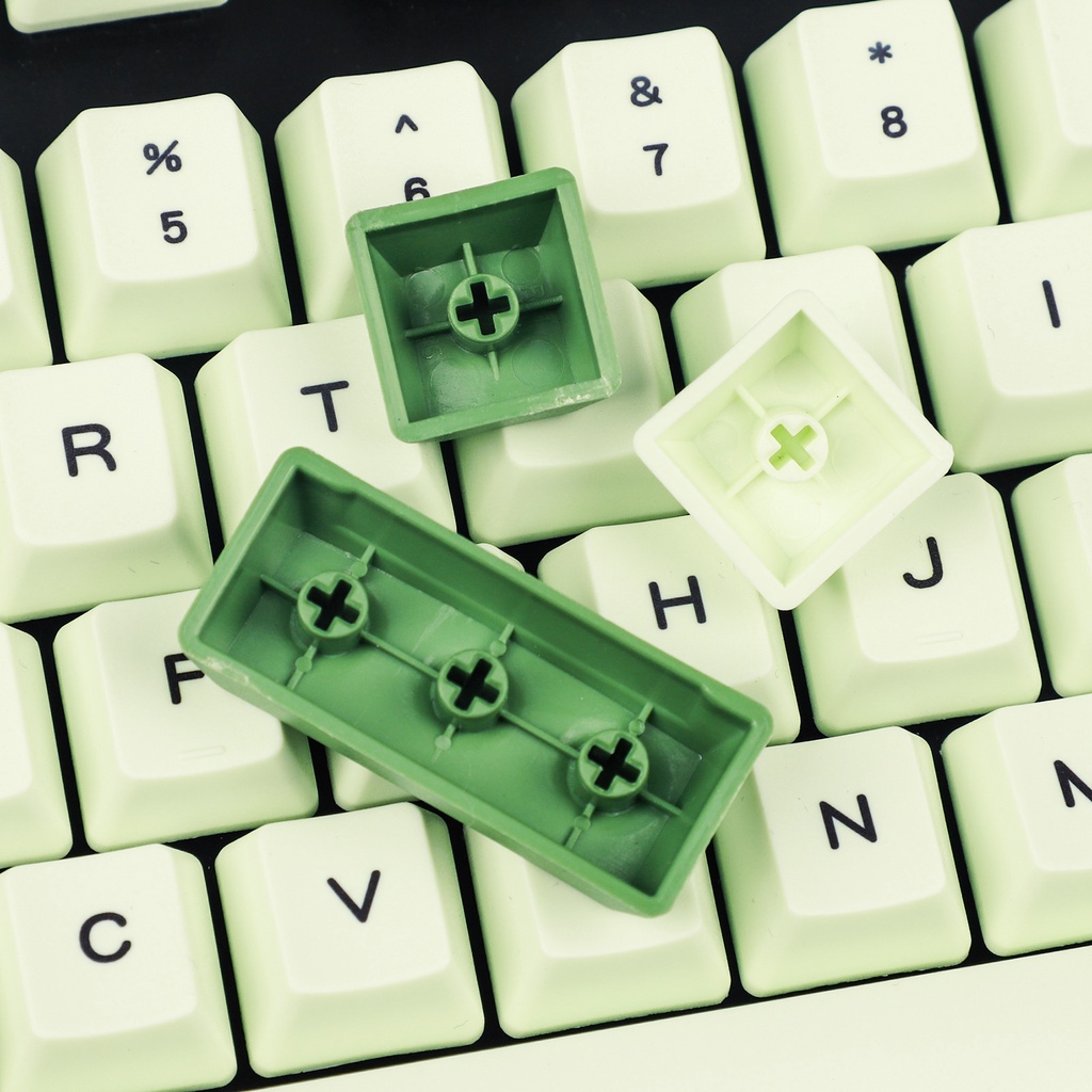 Nắp Đậy Bàn Phím OEM Màu Matcha Tiện Dụng | Vỏ Bọc Chìa Khóa Nhuộm Màu Bằng Nhựa PBT | Ansi ISO 61 64 68 84 87 96 | Bàn Phím Cơ MX DIY Chất Lượng Cao
